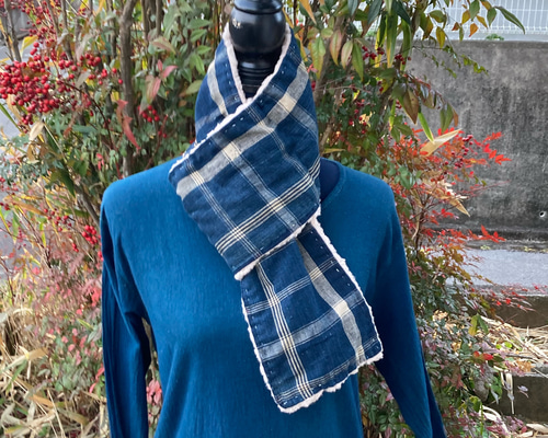 A98 襤褸 マフラー ストール 古布 リメイク ヴィンテージ ネック