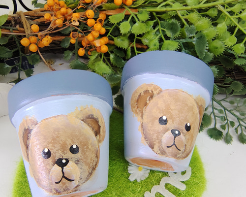 可愛いクマちゃん植木鉢 一輪挿し・花瓶・花器 gotyan 通販 20334984