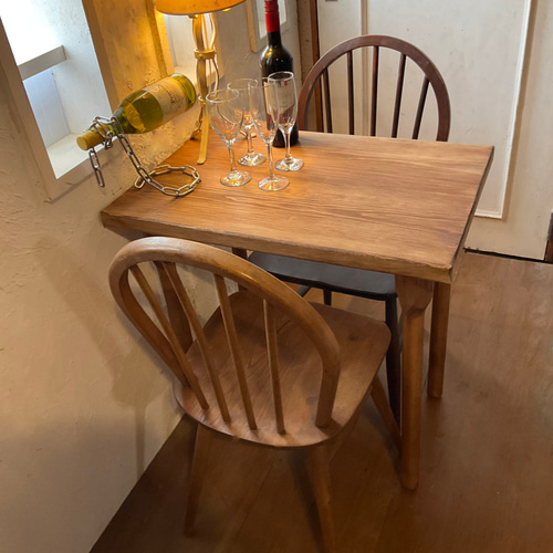 流木風足作業台 #ネイルデスク ヒノキ天板横80cm 約47㎝ 板厚約36ミリ