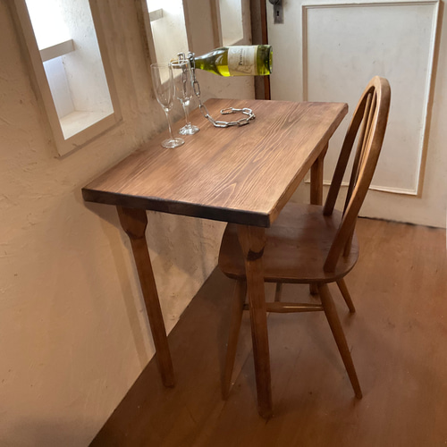 流木風足作業台 #ネイルデスク ヒノキ天板横80cm 約47㎝ 板厚約36ミリ