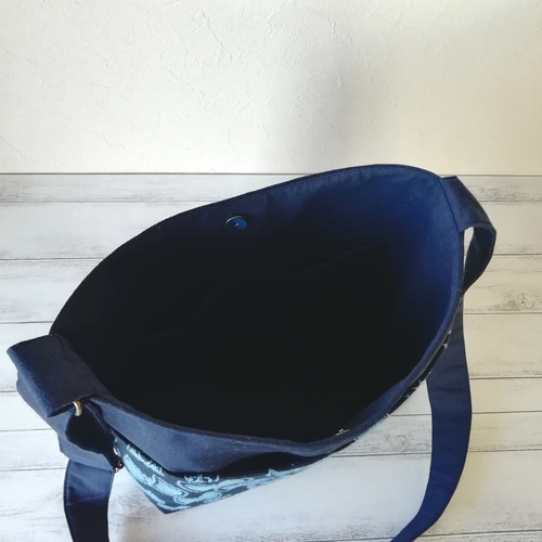 SALE ☆ミナペルホネンsky flowerワンショルダーバッグ/navy