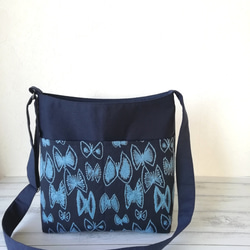 SALE ☆ミナペルホネンforest tile, tambourine のミニバッグ/navy