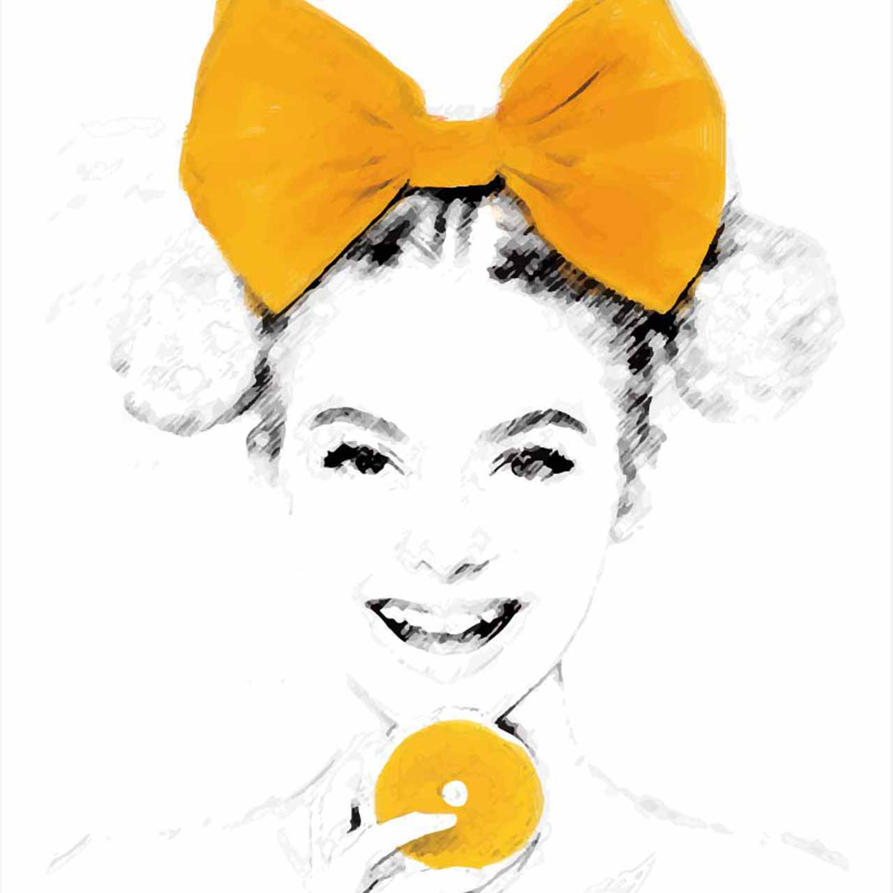 フルーツガール　オレンジ　送料無料　あらゆるお部屋ポスター　イラスト　アートポスター　アート/sei検索新着順　3928