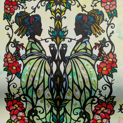 藤の花と月の妖精 切り絵 MIHO 通販 19950914｜Creema(クリーマ