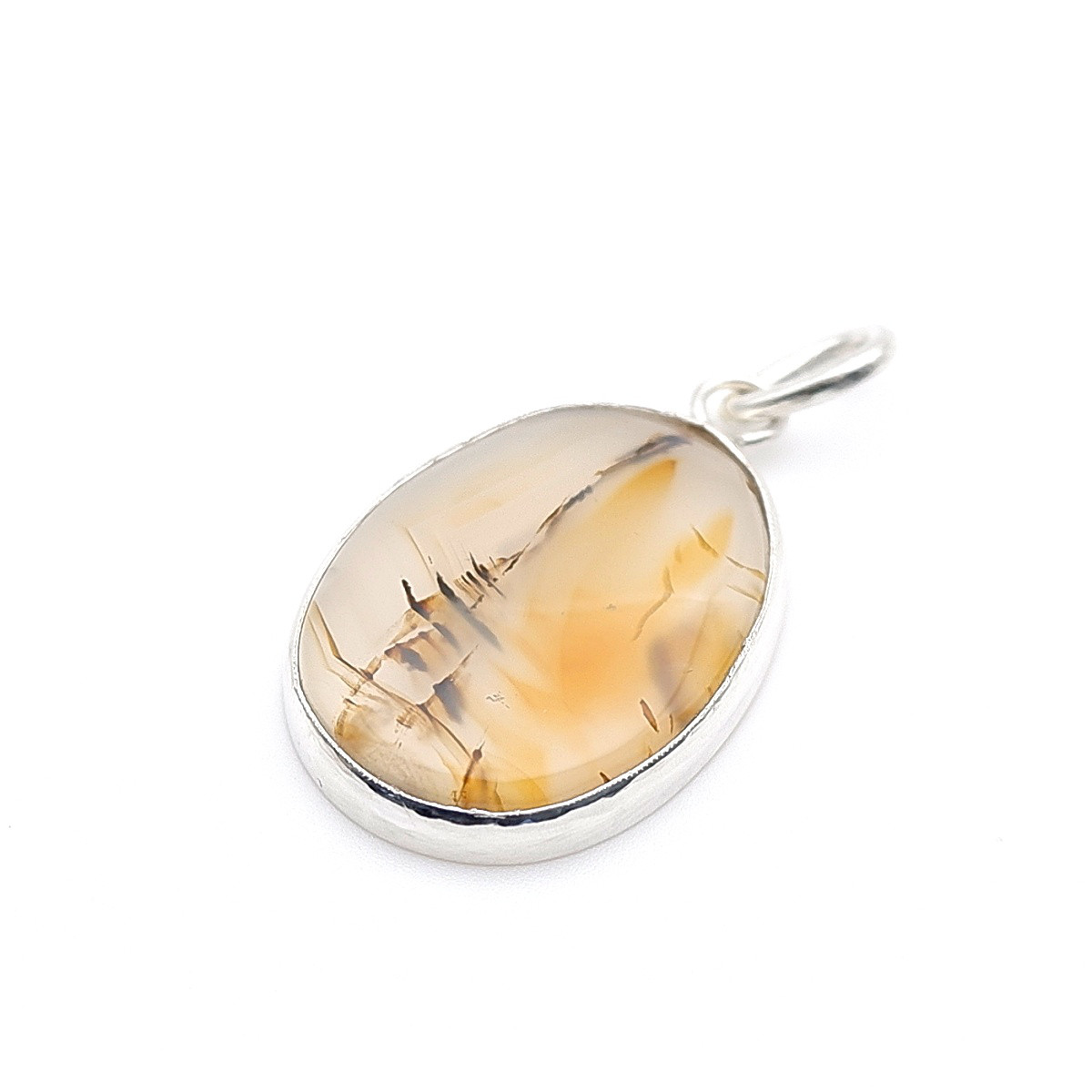 ピクチャーアゲートのペンダント 天然石アクセサリー　ペンダントトップ　一点物　macari