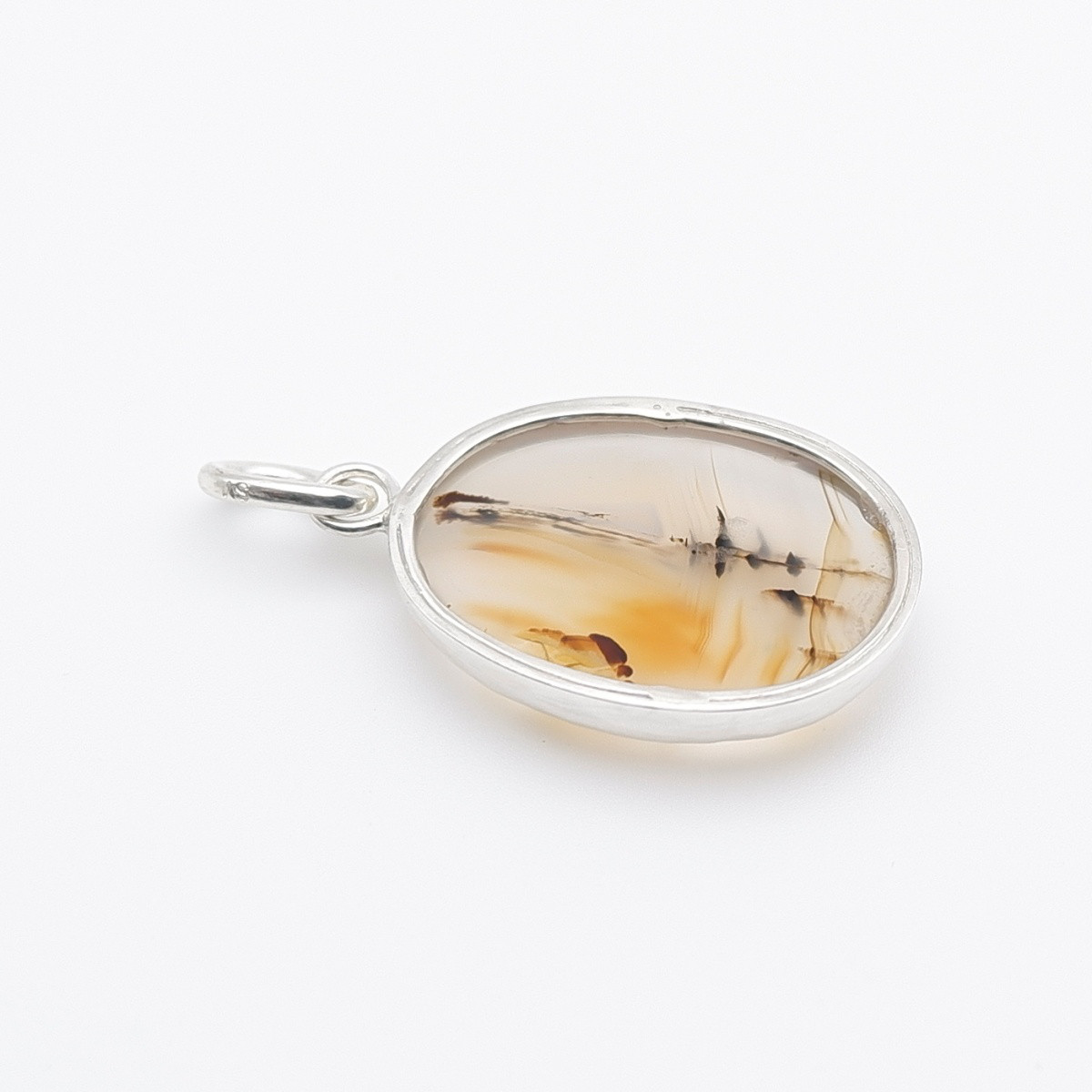 ピクチャーアゲートのペンダント 天然石アクセサリー　ペンダントトップ　一点物　macari