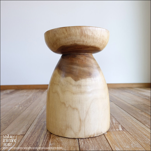 無垢材 マッシュルームスツール / N01 イス 椅子 ベンチ 木製スツール