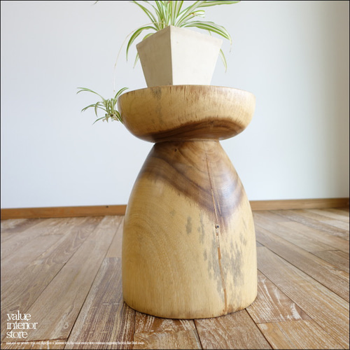 モンキーポッドスツール　無垢材 無垢材 モンキーポッドスツールTria/N02 イス 椅子 ベンチ 木製