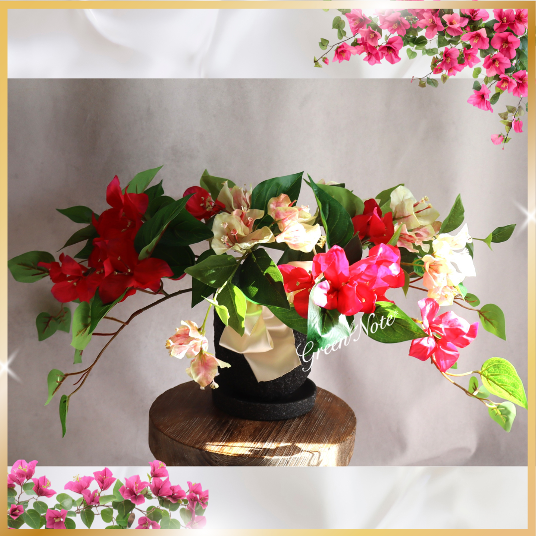 ずっときれい！２種類のブーゲンビリアが華やかなアーティフィシャルフラワー（造花）アレンジメント