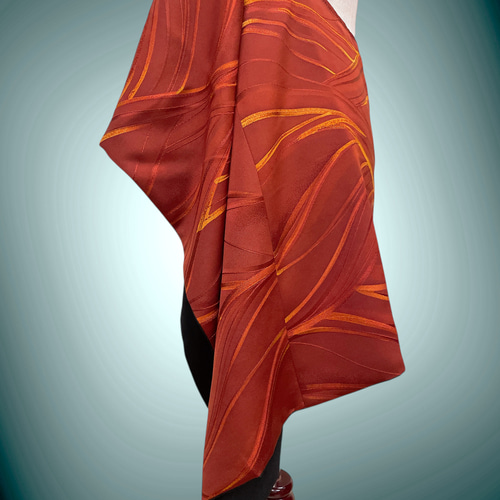 裏赤 留袖 リバーシブル スクエア変型ジレ 着物リメイク カーディガン