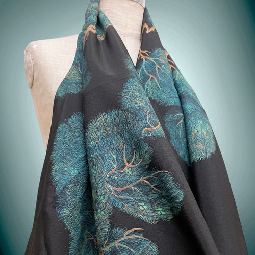 裏赤 留袖 リバーシブル スクエア変型ジレ 着物リメイク カーディガン