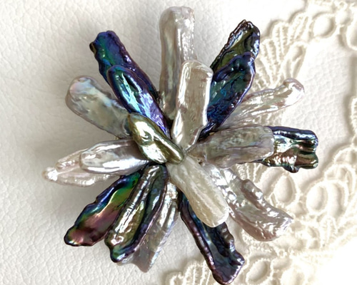 大丸製　ビンテージ真珠ブローチ 真珠ブローチ（ビンテージ ）vintage pearls brooch(made in Japan)No1