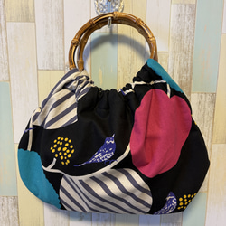 リンググラニーバッグ バンブー エチノ生地 pepe ブラック グラニー