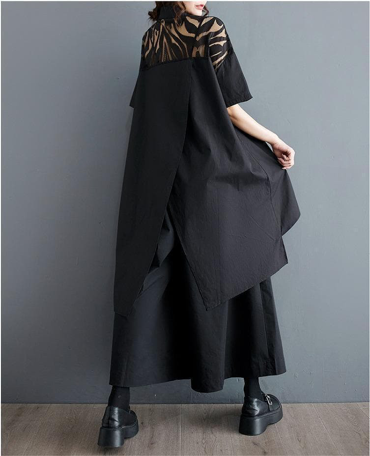 大きいサイズ レディース トップス　ヘムデザイン　春夏 秋 新品 半袖