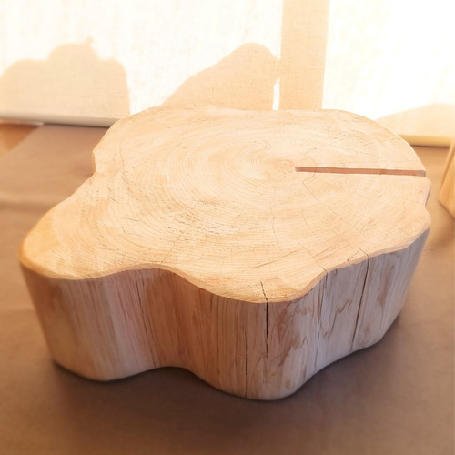 天然アロマ ひのきの切株テーブル 綺麗な木目 超特大 ひのき 天然アロマ 切株テーブル・無垢無塗装・オーガニック
