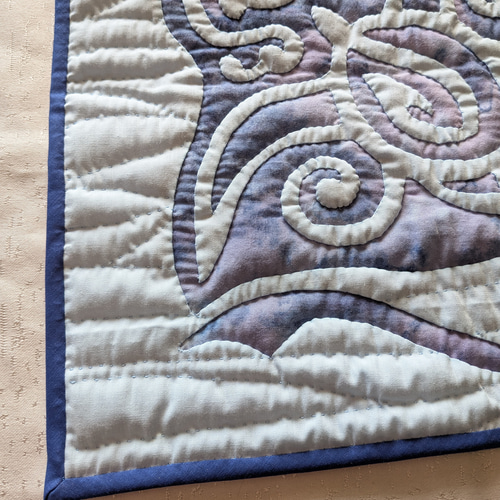 ハワイアンキルト マンタレイ タペストリー ティーポットマット こ物置