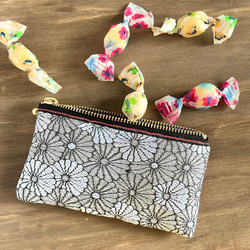 畳縁　菊花　硬幣錢包　名片夾　日式　雛菊　白菊花 第7張的照片