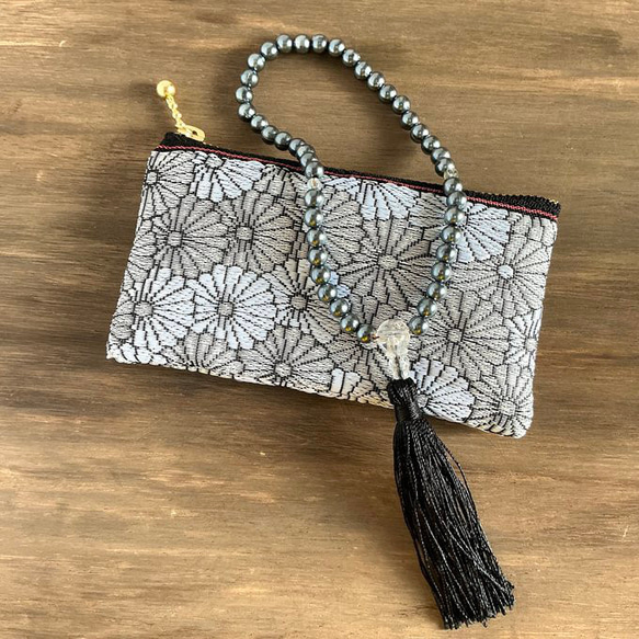 畳縁　菊花　硬幣錢包　名片夾　日式　雛菊　白菊花 第1張的照片