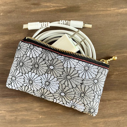 畳縁　菊花　硬幣錢包　名片夾　日式　雛菊　白菊花 第6張的照片