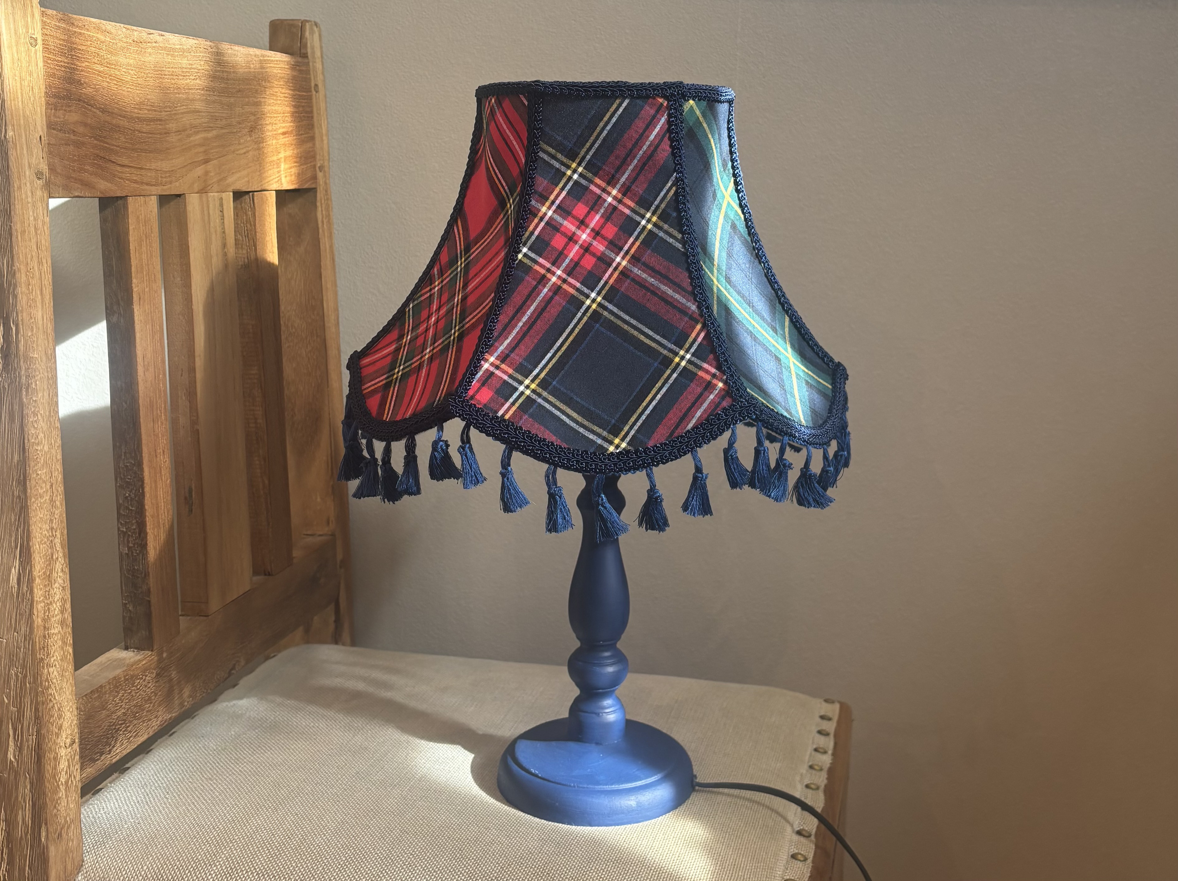 ★new★　クリスマス　タータンチェックランプ