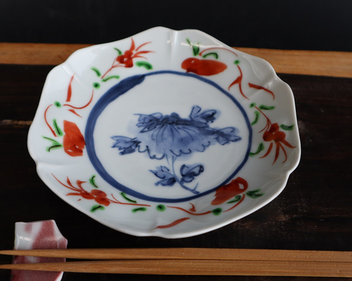 呉須赤絵六角打ち込み皿 小皿 陶つちやま 通販 20336784｜Creema