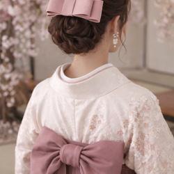 シルク100%のオリジナル3段リボンボンネ ヘッドドレス（ウェディング