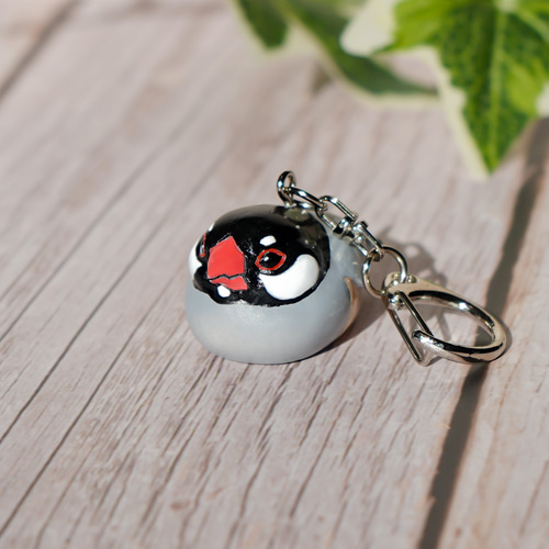 桜文鳥・白文鳥セット（キーホルダーも可） その他置物 アズピー