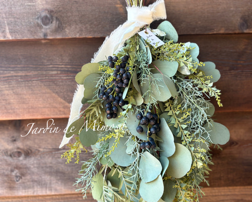 ミモザ蕾✴︎花粉なし✴︎摘みたてフレッシュ✴︎ 天然アロマスワッグ