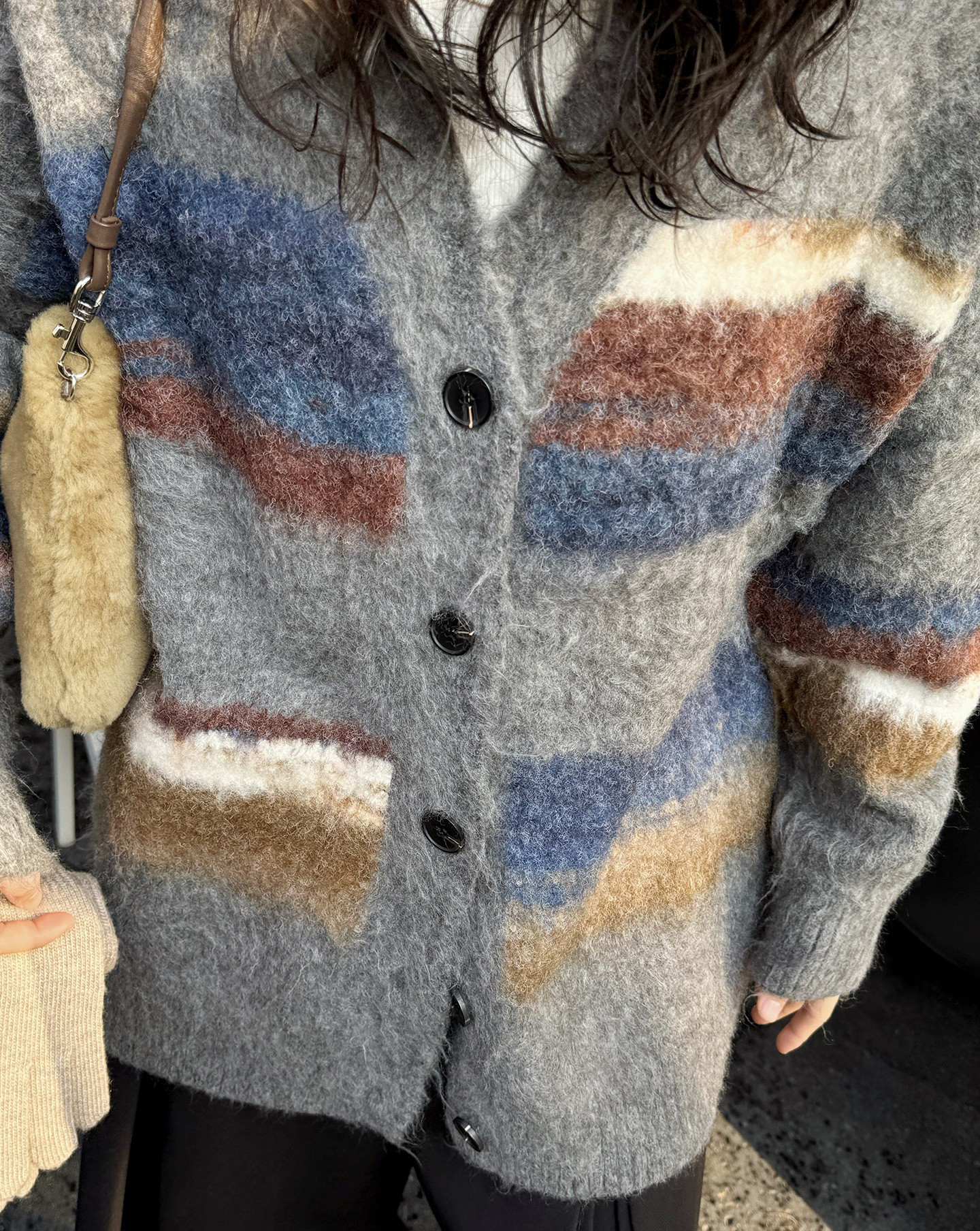 2色レディースニット　秋冬春　　カーディガン　おしゃれセーター　　暖かい　Vネック　ジャケット　カーディガン上着