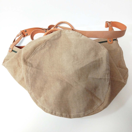 フランス軍リネンショルダーバッグ トートバッグ デッドストック 実物