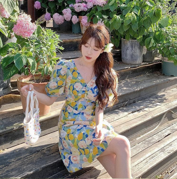 大きいサイズ レディース ワンピース　花柄　春夏 秋 新品 半袖