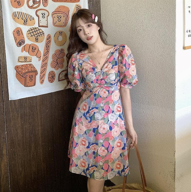 大きいサイズ レディース ワンピース　花柄　春夏 秋 新品 半袖