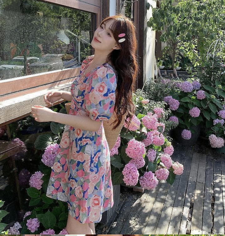 大きいサイズ レディース ワンピース　花柄　春夏 秋 新品 半袖