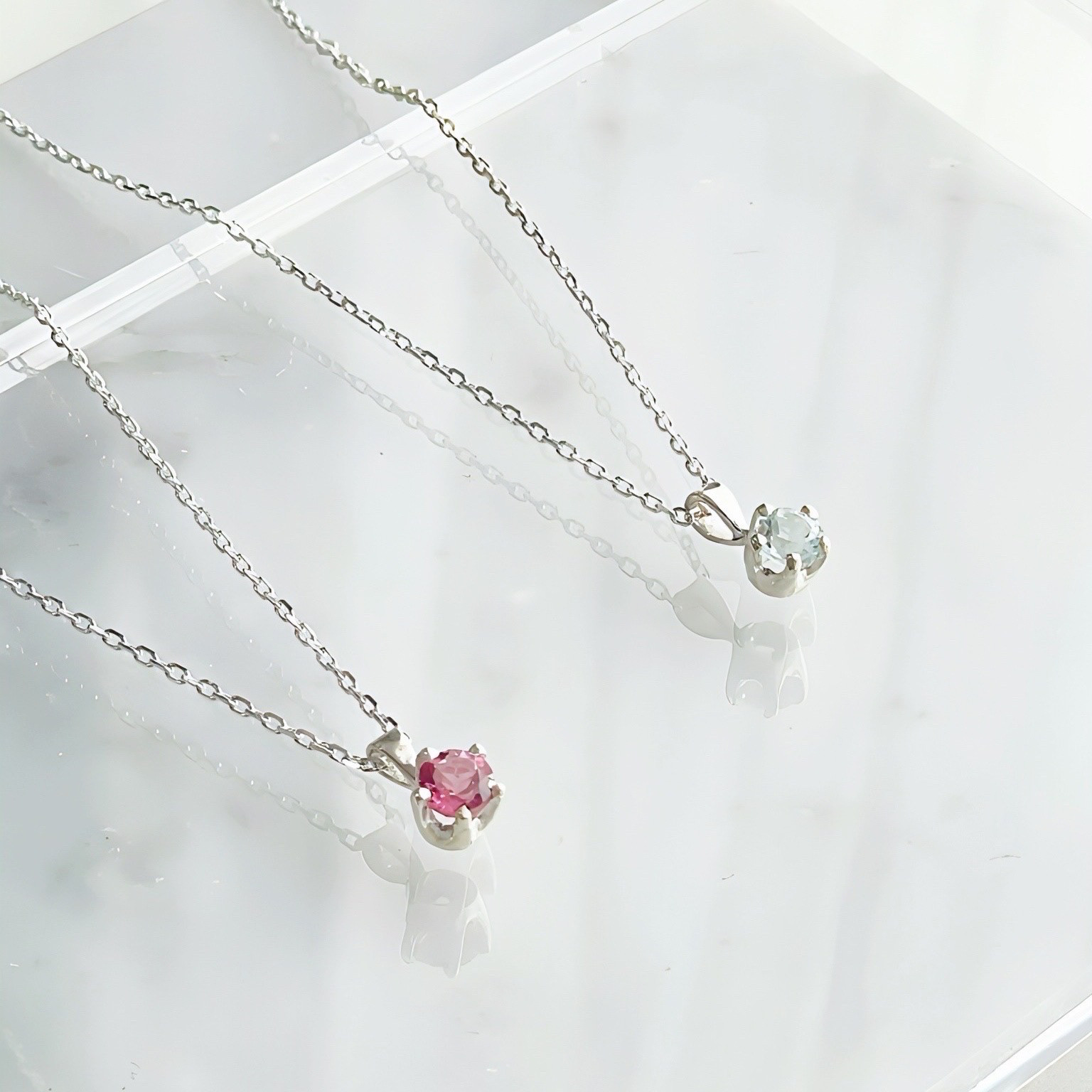 Birth stones necklace （12種類の誕生石／誕生日ギフト／お守り）