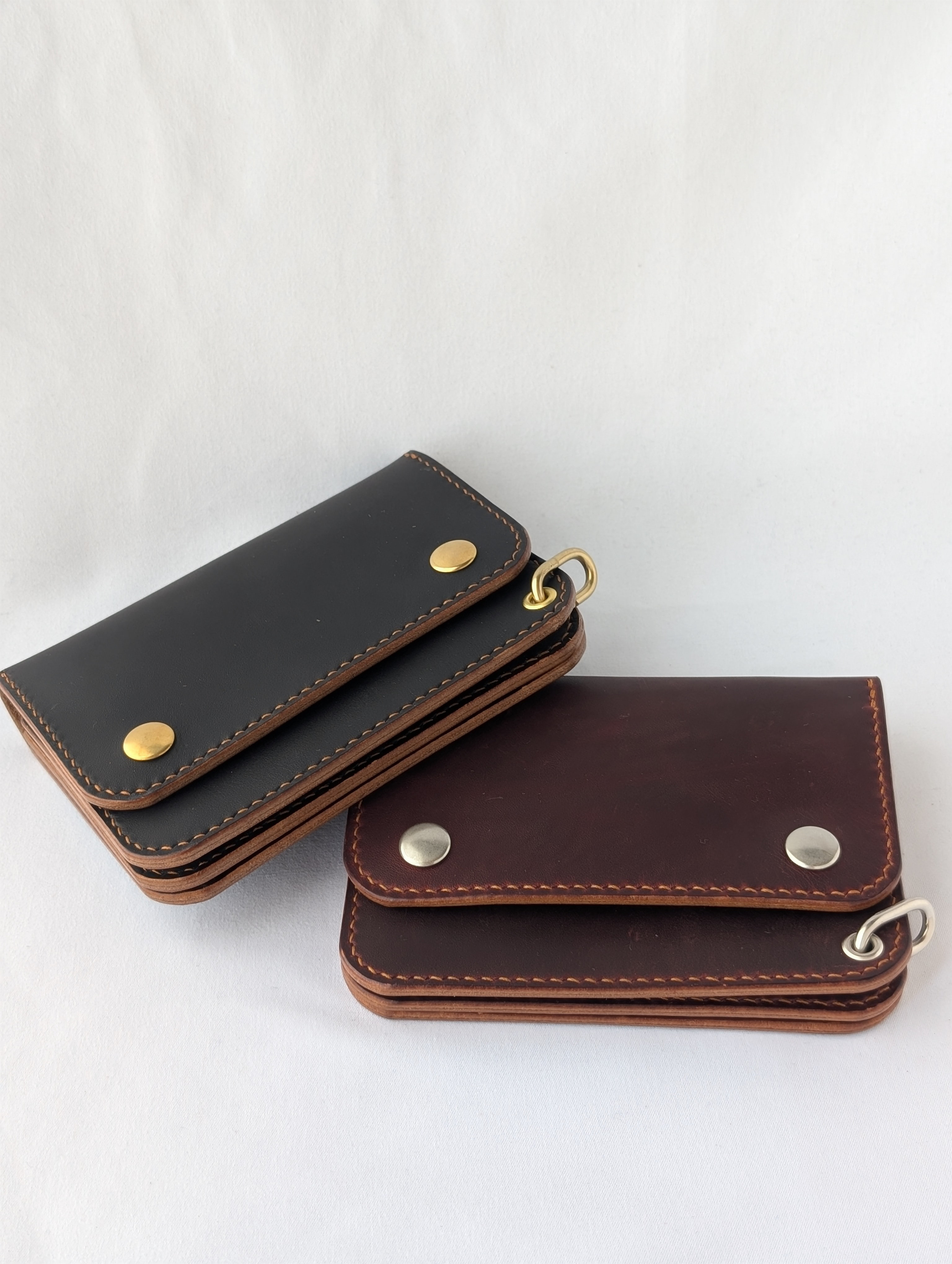 トラッカーウォレット　ミドル　茶芯　ワックスレザー