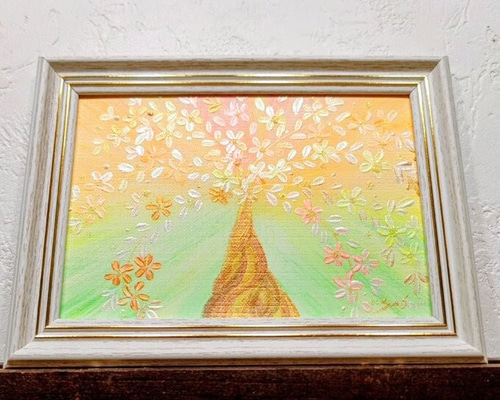 風水吉祥絵画＊幸せの木 金のなる木 豊かさ 仕事 くじ 成長 インテリア