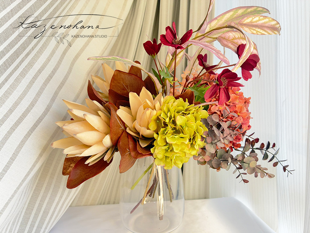 春待ちブーケ＊ブラウンだけどモダン＊マグノリアのスタイリッシュなアレンジメント＊韓国風花束に＊ギフト*退職祝