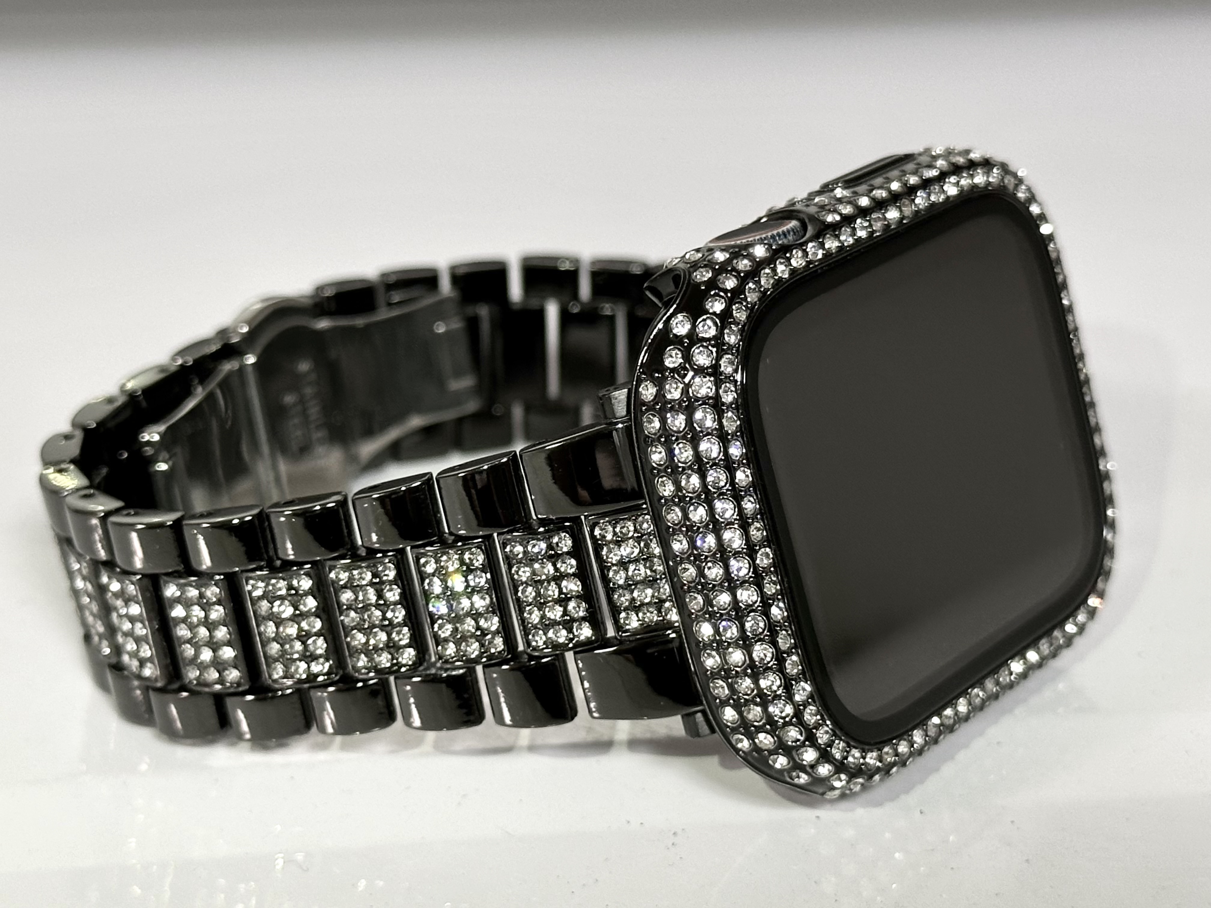 b★アップルウォッチ　ステンレスベルト キラキラ　Apple Watchバンド