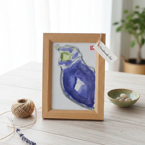 水彩画の花 木製フレーム 受賞作家の作品 水彩画の花 木製フレーム 受賞作家の作品