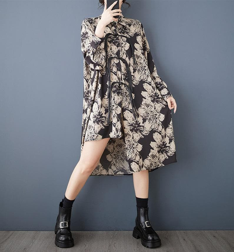 大きいサイズ トップス　イレギュラー　レディース 春夏　 新品 長袖　シャツ