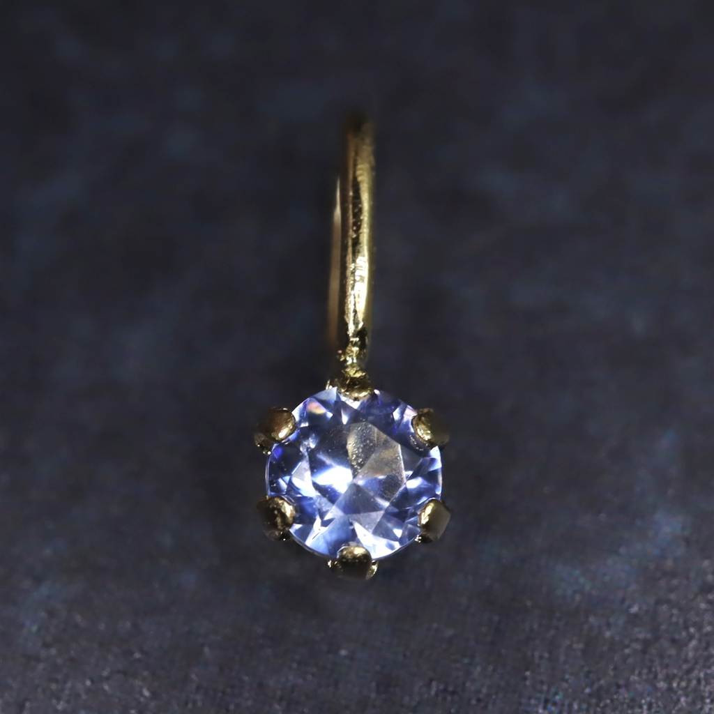 ベニトアイト 2.5mmラウンドカット ペンダント 18KYG 0.08ct #97683