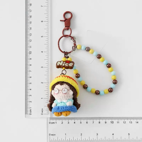 毛糸 手作り 編みぐるみ キーホルダー バッグチャーム 携帯ストラップ
