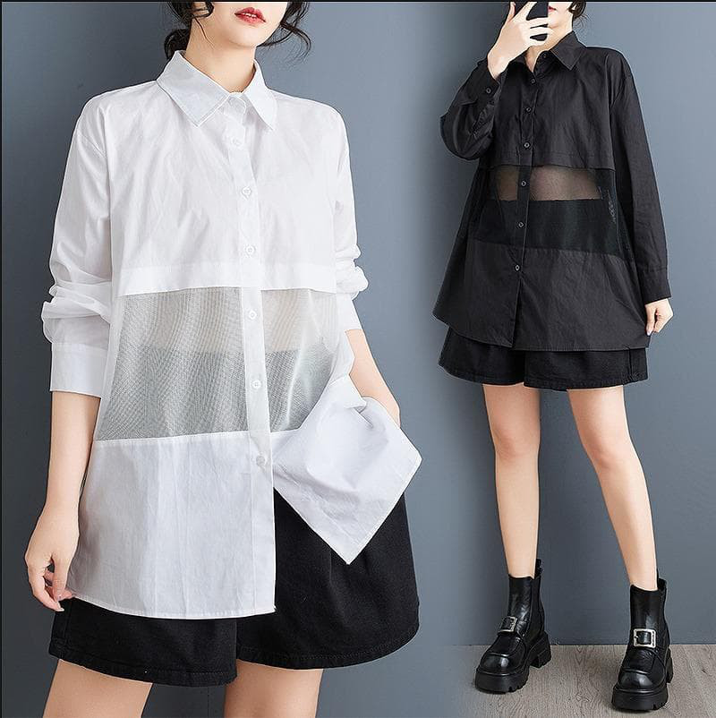 大きいサイズ シアー　トップス　レディース 秋冬　春 新品 長袖　シャツ