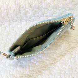 おとぼけだいなそー+足跡　選べるコインケース　H9W12.5 ヌビ　ミニポーチ　恐竜ベイビー　恐竜　オリジナル　刺繍 5枚目の画像