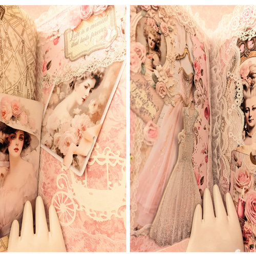 ロココ調✨薔薇と貴婦人の大型アロマジャンクジャーナル♥マリーローズ