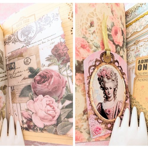 ロココ調✨薔薇と貴婦人の大型アロマジャンクジャーナル♥マリーローズ
