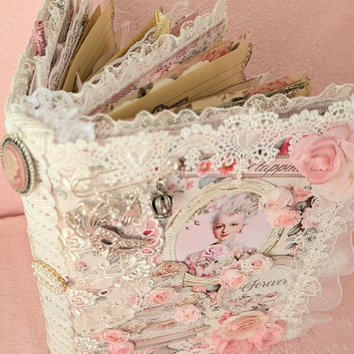 ロココ調レース＆薔薇の大型ジャンクジャーナル2025lp♥マリーの薔薇♥ ロココ調レース＆薔薇の大型ジャンクジャーナル2025lp♥マリーの薔薇