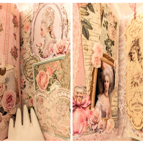 ロココ調✨薔薇と貴婦人の大型アロマジャンクジャーナル♥マリーローズ