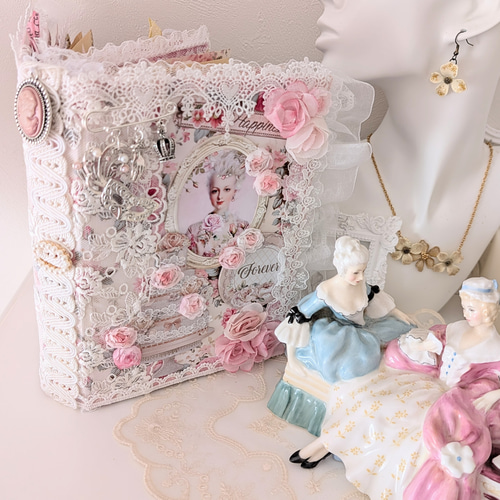 ロココ調✨薔薇と貴婦人の大型アロマジャンクジャーナル♥マリーローズ
