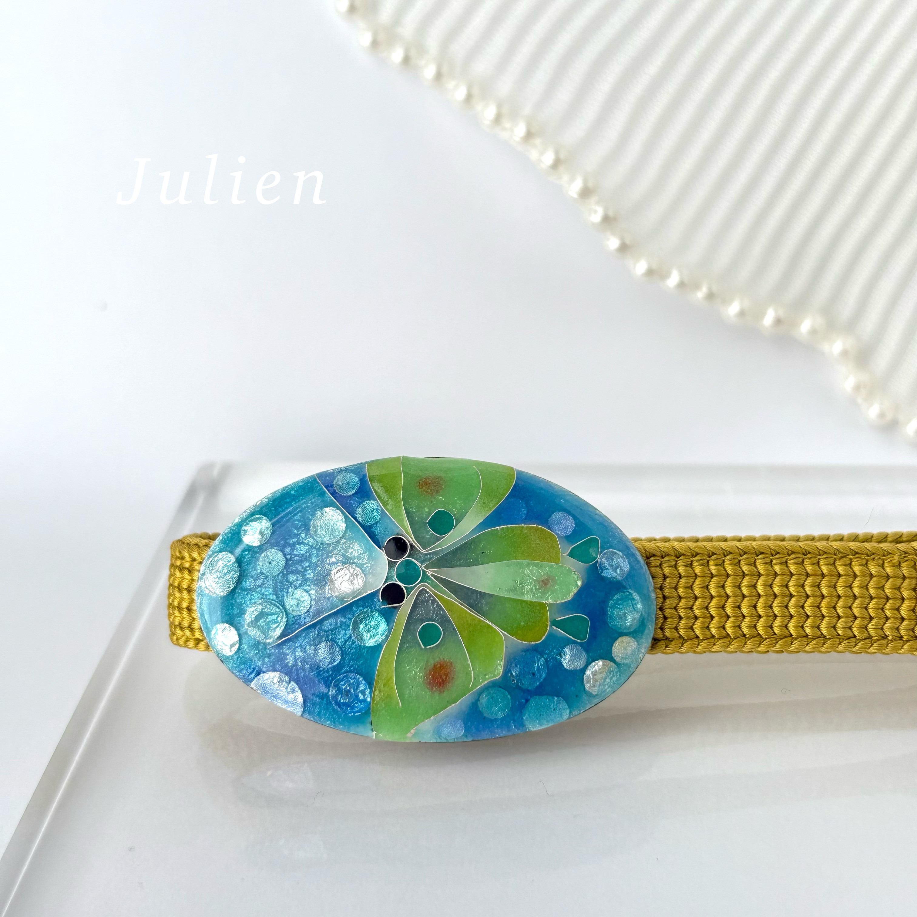 ＊ 期間限定 春の早割 販売＊  有線七宝焼帯留め (531)